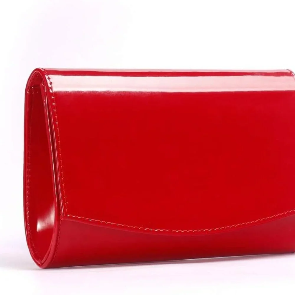 Women Patent Leather Clutch Wallets Purses Evening Bag Crossbody Tote